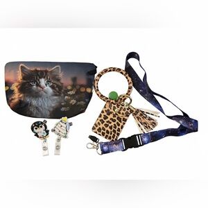 5 Piece Lanyard Wristlet Badge Reel Accessories Lot Nurse Teacher